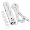 Tripp Lite series Safe-IT UL 1363 Medical-Grade Power Strip, 6 Hospital-Grade Outlets, USB Charging, Safety Covers, Antimicrobial, 15 ft. Cord