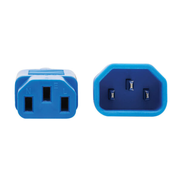 7e7b810b73ebb58fa83200c26c7ba5b6 Tripp Lite series PDU Power Cord, C13 to C14 - 10A, 250V, 18 AWG, 2 ft. (0.61 m), Blue