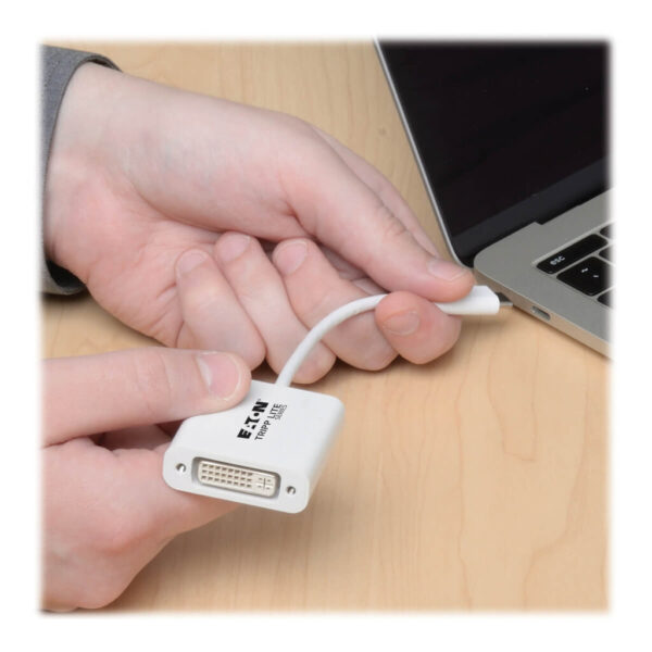 Tripp Lite series USB-C to DVI Adapter with Alternate Mode - DP 1.2, White