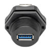 Tripp Lite series USB 3.0 Coupler, SuperSpeed, 3.0/3.1, Industrial - USB-A F/F, Shielded, IP68, Dust Cap, TAA