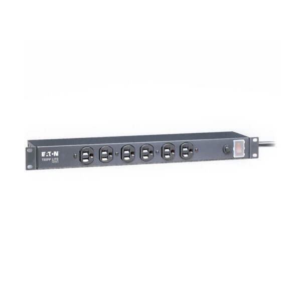 Tripp Lite series 1U Rack-Mount Network Server Power Strip, 120V, 15A, 6-Outlet (Front-Facing), 15 ft. (4.57 m) Cord