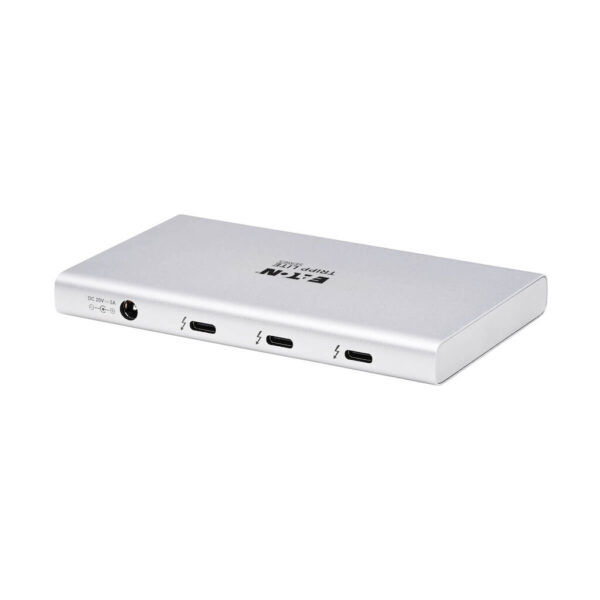 Tripp Lite series 4-Port Thunderbolt 4 Hub - 8K, 2x 4K 60 Hz, USB 3.2 Gen 2, USB-A Port, 100W Charging, Gray