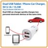 7efc9e235673249ad6d6cd9891795e2b Tripp Lite series Dual-Port USB Tablet / Phone Car Charger, 5V 3.1A / 15.5W