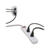 Tripp Lite 7-Outlet Surge Protector, 6 on Strip + 1 on Detachable Charger Plug, 2 USB (2.4A Shared), 900 Joules, 6 ft. Cord, 5-15P, White - TLP616USB