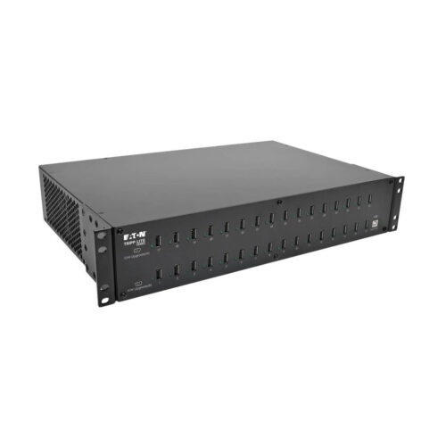 Tripp Lite series 32-Port USB Charging Station with Syncing, 230V, 5V 80A (400W) USB Charger Output, 2U Rack-Mount