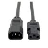 7f9725f732acbcdfc3b5cc4c641a2b5d-4 Tripp Lite series PDU Power Cord, C13 to C14 - 10A, 250V, 18 AWG, 3 ft. (0.91 m), Black