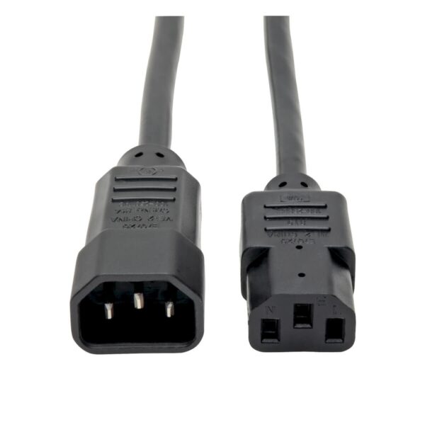 Tripp Lite series PDU Power Cord, C13 to C14 - 10A, 250V, 18 AWG, 2 ft. (0.61 m), Black, 5-Pack