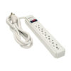 7faf614b3ca1a60648e2204002ea8a3a Tripp Lite series Protect It! 6-Outlet Surge Protector, 6 ft. Cord, 900 Joules, Diagnostic LED, Light Gray Housing