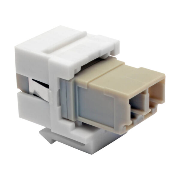 80213660e80a0cab4b247dfc7156fb66 Tripp Lite series Duplex Multimode Fiber Coupler, Keystone Jack - LC to LC, White