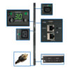 Eaton 5.5kW Single-Phase Switched PDU, Outlet Monitoring, 208/230V Outlets (20 C13 & 4 C19), 0U, LX Interface, TAA
