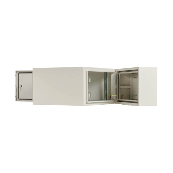 809f27de9bc5b62012f2b3665d484c07 Tripp Lite series SmartRack Industrial Enclosure with Lock - NEMA 4, Wall Mount, Metal Construction, Hinged Back, 28 in. Depth, 6U, Gray