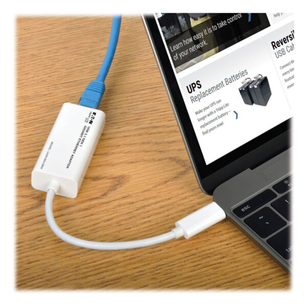 80f564ebb60bd7e232ce8fbc28906826 Tripp Lite series USB-C to Gigabit Network Adapter, Thunderbolt 3 Compatibility - White