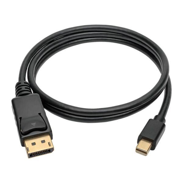Tripp Lite series Mini DisplayPort to DisplayPort Adapter Cable, 4K 60Hz (M/M), DP Latching Connector, Black, 3 ft. (0.9 m)