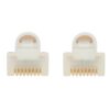 Tripp Lite series Safe-IT Cat6a 10G Snagless Antibacterial Slim UTP Ethernet Cable (RJ45 M/M), White, 2 ft. (0.61 m), TAA