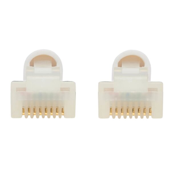 Tripp Lite series Safe-IT Cat6a 10G Snagless Antibacterial Slim UTP Ethernet Cable (RJ45 M/M), White, 2 ft. (0.61 m), TAA