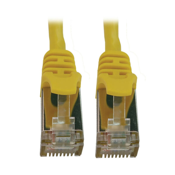 8169b5a65bc699a473b6bf8191b37531-2 Tripp Lite series Cat6a 10G Snagless Shielded Slim STP Ethernet Cable (RJ45 M/M), PoE, Yellow, 10 ft. (3.1 m)