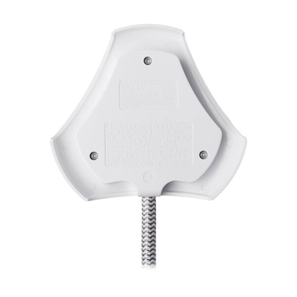 Tripp Lite series 5-Outlet Surge Protector Tower, 3x USB Ports (3.1A Shared), 6 ft. Cord, 5-15P Plug, 1200 Joules, White