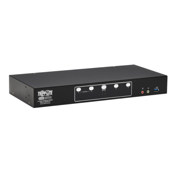 Tripp Lite series 4-Port DisplayPort Dual-Display KVM Switch - 4K 60 Hz, USB 3.2 Gen 1, HDCP 2.2, USB Sharing, TAA