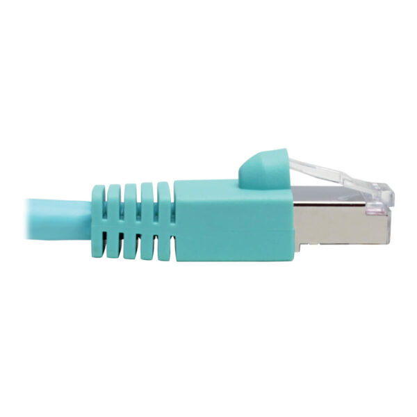 81a0297679bb7b92adaec9340183816a-4 Tripp Lite series Cat6a 10G Snagless Shielded STP Ethernet Cable (RJ45 M/M), PoE, Aqua, 2 ft. (0.61 m)