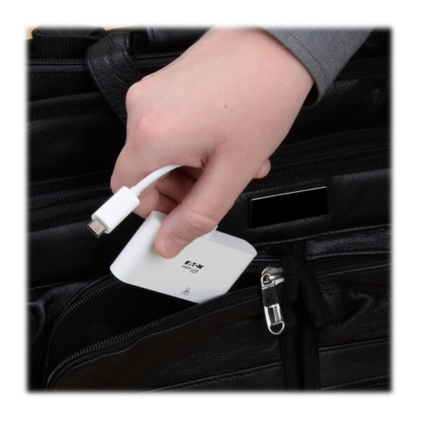Tripp Lite series USB-C to DVI Adapter with USB 3.x (5Gbps) Hub Port and PD Charging, White