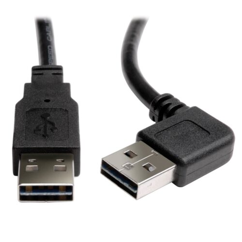 Tripp Lite series Universal Reversible USB 2.0 Cable (Right/Left-Angle Reversible A to Reversible A M/M), 3 ft. (0.91 m)