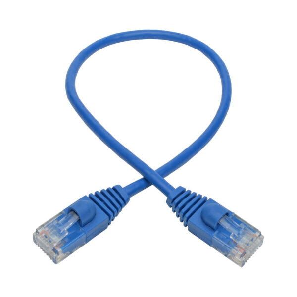 821c5bcf42a9e568d3cd57ebd8e92b3f Tripp Lite series Cat6a 10G Snagless Molded Slim UTP Ethernet Cable (RJ45 M/M), Blue, 1 ft. (0.31 m)