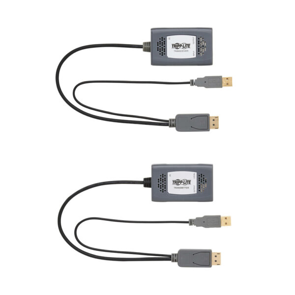 Tripp Lite series 1-Port DisplayPort over Cat6 Extender Kit, Pigtail Transmitter/Receiver, 4K 60 Hz, HDR, 4:4:4, 230 ft. (70.1 m), TAA
