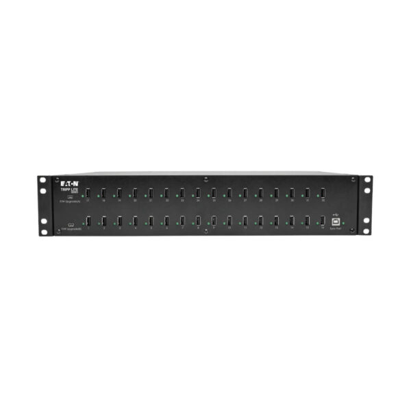 Tripp Lite series 32-Port USB Charging Station with Syncing, 230V, 5V 80A (400W) USB Charger Output, 2U Rack-Mount