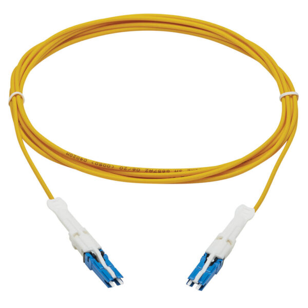 Tripp Lite series 400G Duplex Singlemode 9/125 OS2 Fiber Optic Cable (CS-UPC/CS-UPC), Round LSZH Jacket, Yellow, 3 m