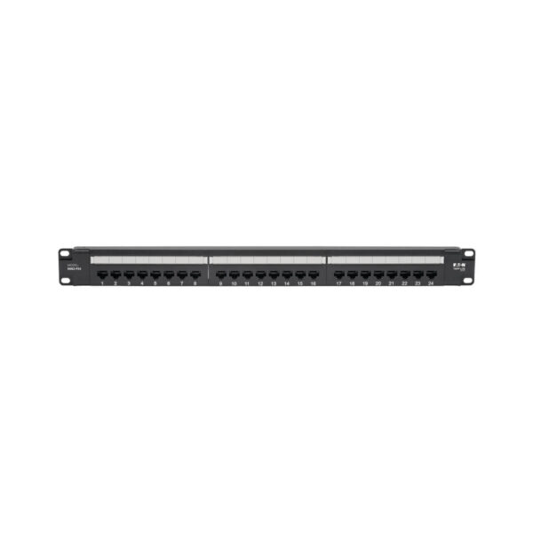 Tripp Lite series Cat5e 24-Port Patch Panel - PoE+ Compliant, 110/Krone, 568A/B, RJ45 Ethernet, 1U Rack-Mount, TAA