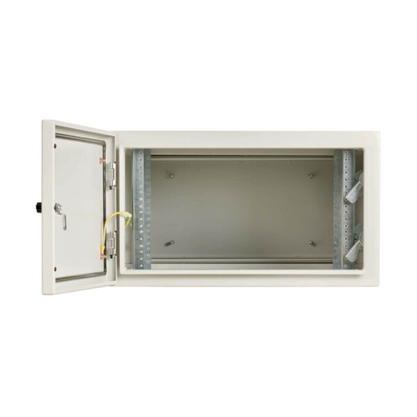 82823eda3aa974145fd885627c1574d7 Tripp Lite series SmartRack Industrial Enclosure with Lock - NEMA 4, Wall Mount, Metal Construction, Hinged Back, 28 in. Depth, 6U, Gray
