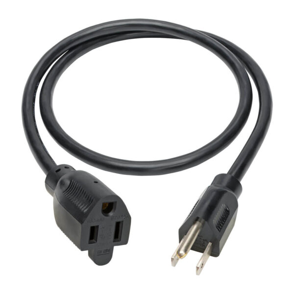Tripp Lite series Power Extension Cord, NEMA 5-15P to NEMA 5-15R - 13A, 120V, 16 AWG, 3 ft. (0.91 m), Black