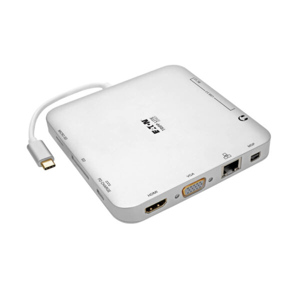 82995139081d176934268302f4bf78ec Tripp Lite series USB-C Dock, Dual Display - 4K HDMI/mDP, VGA, USB 3.x (5Gbps), USB-A/C Hub, GbE, 60W PD Charging