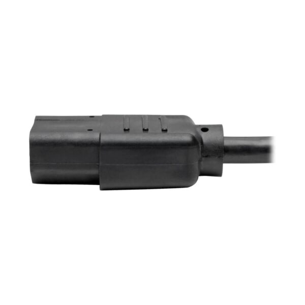 82b7e724631fc40cc422260f3325f403 Tripp Lite series Y Splitter Power Cable, NEMA 5-15P to 2x C13 - 10A, 125V, 18 AWG, 6 ft. (1.83 m), Black
