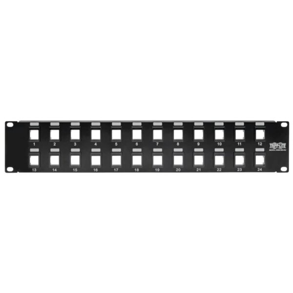 82c13af17cfa674d1cc4ac829fc94047 Tripp Lite series 24-Port 2U Rack-Mount Unshielded Blank Keystone/Multimedia Patch Panel, RJ45 Ethernet, USB, HDMI, Cat5e/6