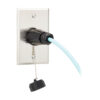 Tripp Lite series Rigid Industrial IP68 Duplex Multimode Fiber Coupler (LC/LC) with Dust Cap, 10G Ethernet, TAA