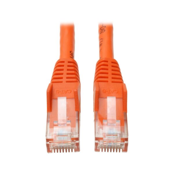 Tripp Lite series Cat6 Gigabit Snagless Molded (UTP) Ethernet Cable (RJ45 M/M), PoE, Orange, 3 ft. (0.91 m)
