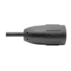 Tripp Lite series Heavy-Duty Power Extension Cable, NEMA L5-15R to NEMA 5-15P - 15A, 120V, 14 AWG, 1 ft. (0.31 m), Black