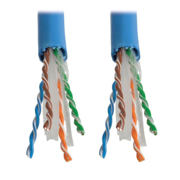 8342185f9d317976cdedb0c040595848 Tripp Lite series Cat6 Gigabit Solid Core UTP PVC Bulk Ethernet Cable, Blue, 1000 ft. (304.8 m), TAA