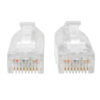 Tripp Lite series Cat6 Gigabit Snagless Slim UTP Ethernet Cable (RJ45 M/M), PoE, Gray, 8-in. (20.32 cm)