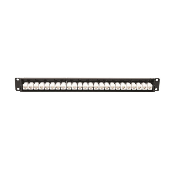 83611717c4c2c602bf17937fb05d4755 Tripp Lite series 24-Port Cat6a Feed-Through Patch Panel - 4PPoE Compliant, 1U Rack-Mount, RJ45 Ethernet, Black, TAA