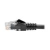 Tripp Lite series Cat6 Gigabit Snagless Molded (UTP) Ethernet Cable (RJ45 M/M), PoE, Black, 6-in. (15.24 cm)