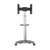 8383e544716b9b88922e4f89a11f16e5 Tripp Lite series Premier Rolling TV Cart for 37” to 70” Displays, Black Glass Base and Shelf, Locking Casters
