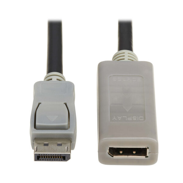 840bab88bc545d903741f27d25911c16-2 Tripp Lite series DisplayPort Extension Cable with Active Repeater and Latching Connector (M/F), 4K 60 Hz, HDR, 4:4:4, HDCP 2.2, 20 ft. (6.1 m), TAA