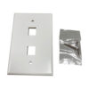 Tripp Lite series Safe-IT 2-Port Single-Gang Keystone Wall Plate, Antibacterial, Ivory Gloss, TAA