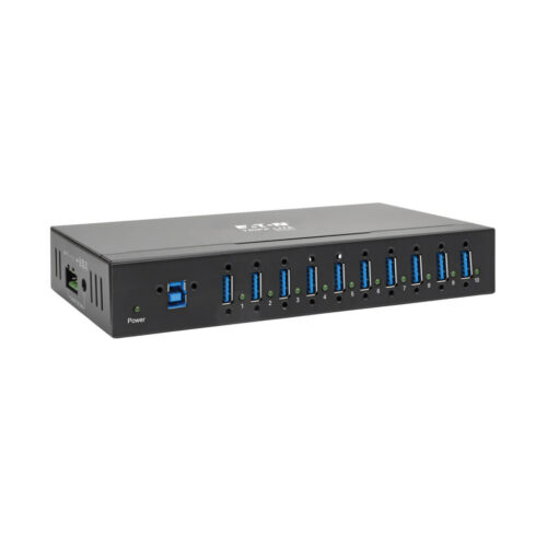 Tripp Lite series 10-Port Industrial-Grade USB 3.x (5Gbps) Hub - 20 kV ESD Immunity, Metal Housing, Mountable