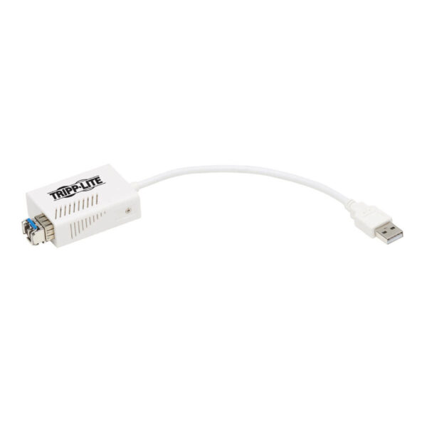 Tripp Lite series USB 2.0 Ethernet NIC Adapter - 10/100 Mbps, 100Base-FX, LC, Multimode Fiber, White