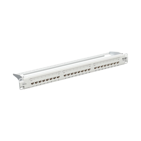 8440749f9a62bac4c3b7ad11454376dc Tripp Lite series 24-Port Cat6 Patch Panel - 4PPoE Compliant, 110/Krone, 568A/B, RJ45 Ethernet, 1U Rack-Mount, White, TAA