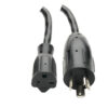 84499d11b6ca9f76e095537817230b44 Tripp Lite series Power Cord Adapter, NEMA L5-20P to NEMA 5-20R - Heavy-Duty, 20A, 125V, 12 AWG, 6-in. (15.24 cm), Black