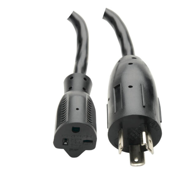 84499d11b6ca9f76e095537817230b44 Tripp Lite series Power Cord Adapter, NEMA L5-20P to NEMA 5-20R - Heavy-Duty, 20A, 125V, 12 AWG, 6-in. (15.24 cm), Black